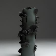 Fungi, Stoneware, engobe, glaze H.36/D.16 cm, 2022